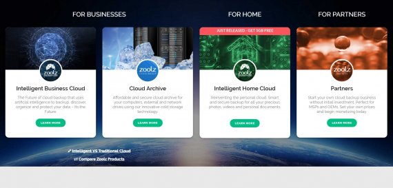 zoolz online backup options products